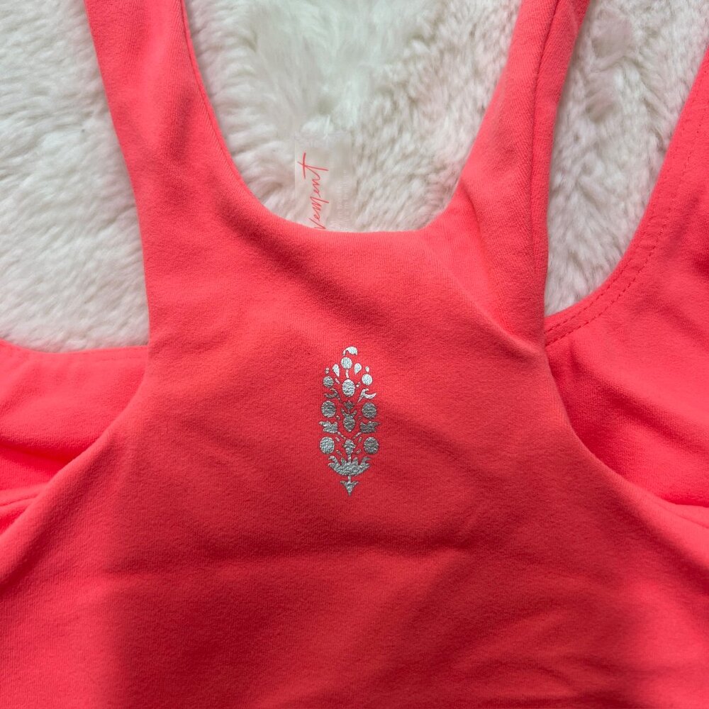 NWT Free People FP Movement Neon Coral Sports Bra –‎ Women's Medium - Picture 8 of 9